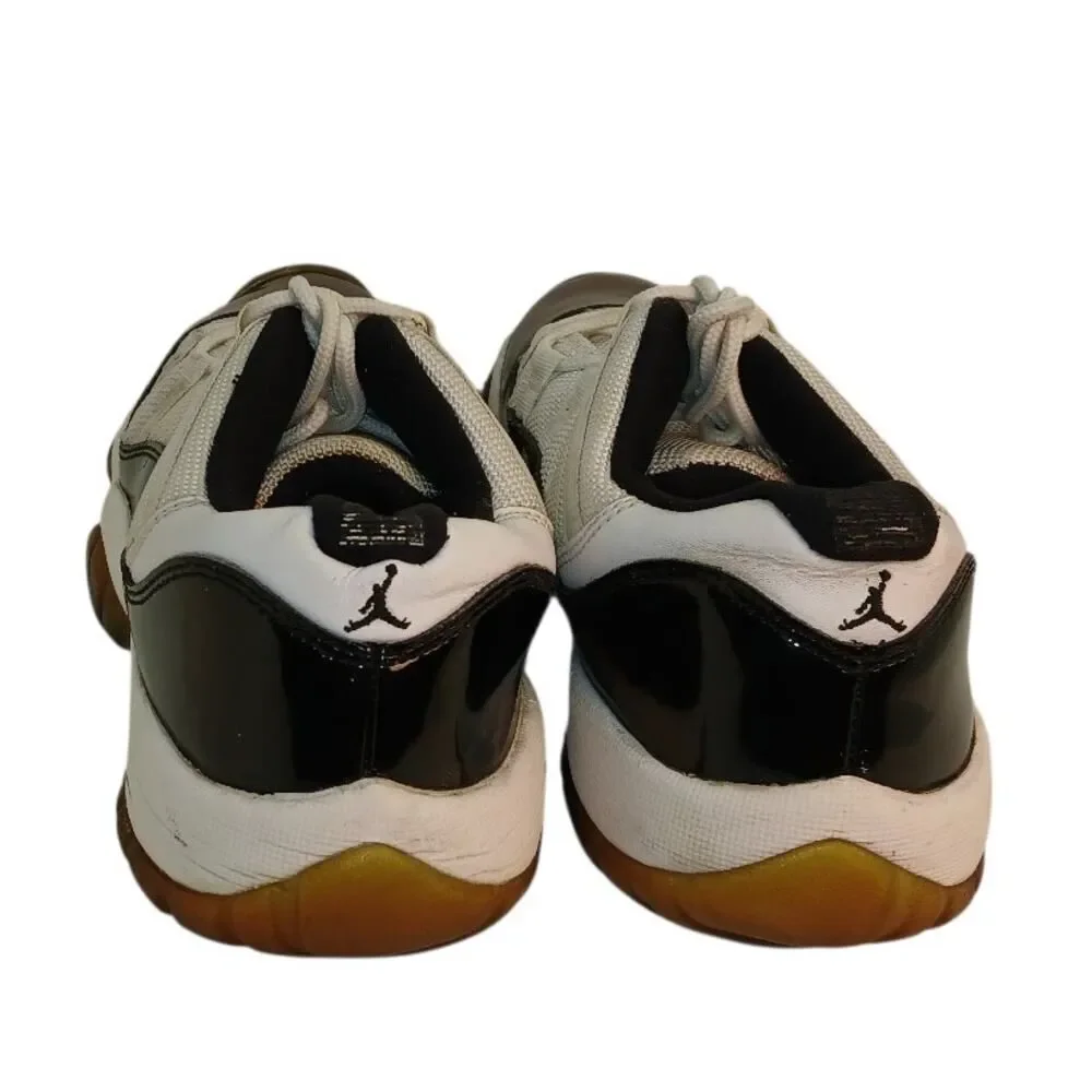 NIKE AIR JORDAN RETRO XI Boys Black & White Leather Sneakers - Size: 5Y